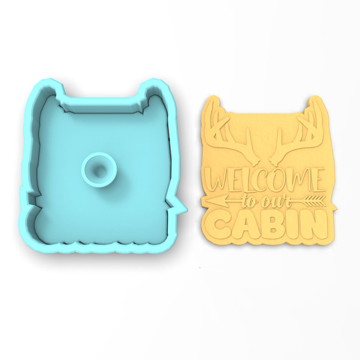 Welcome to Our Cabin Cookie Cutter | Stamp | Stencil #1