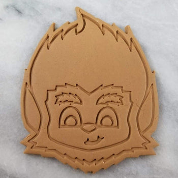 Werewolf Face Cookie Cutter Outline & Stamp 1