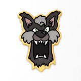 Werewolf Face Cookie Cutter Outline & Stamp 2