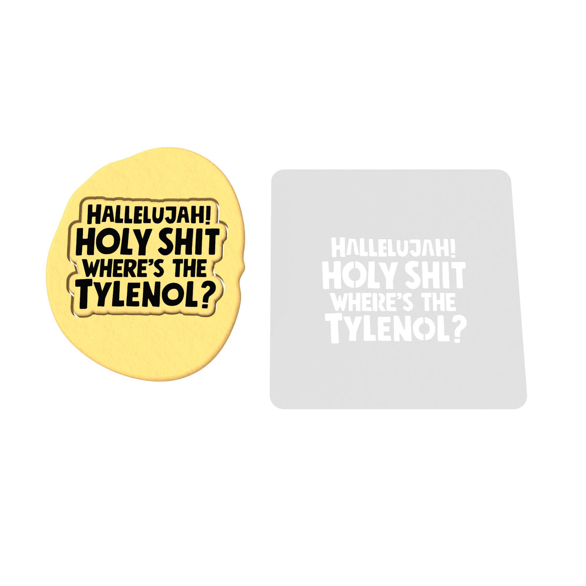 Where's the Tylenol Cookie Cutter | Stamp | Stencil Xmas / Winter / NYE Cookie Cutter Lady 2 Inch Small Cupcake Stamp Only Yes