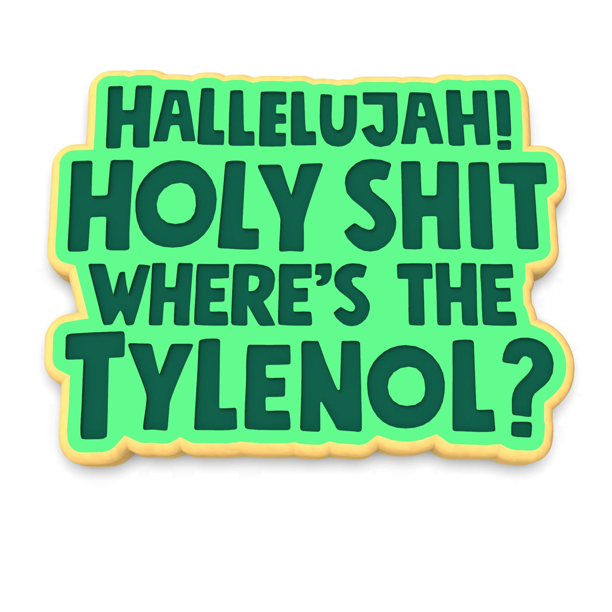 Where's the Tylenol Cookie Cutter | Stamp | Stencil Xmas / Winter / NYE Cookie Cutter Lady 