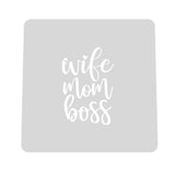 Wife Mom Boss Cookie Cutter | Stamp | Stencil Animals & Dinosaurs Cookie Cutter Lady MINI - 2 Inches (5cm) Stencil ONLY 