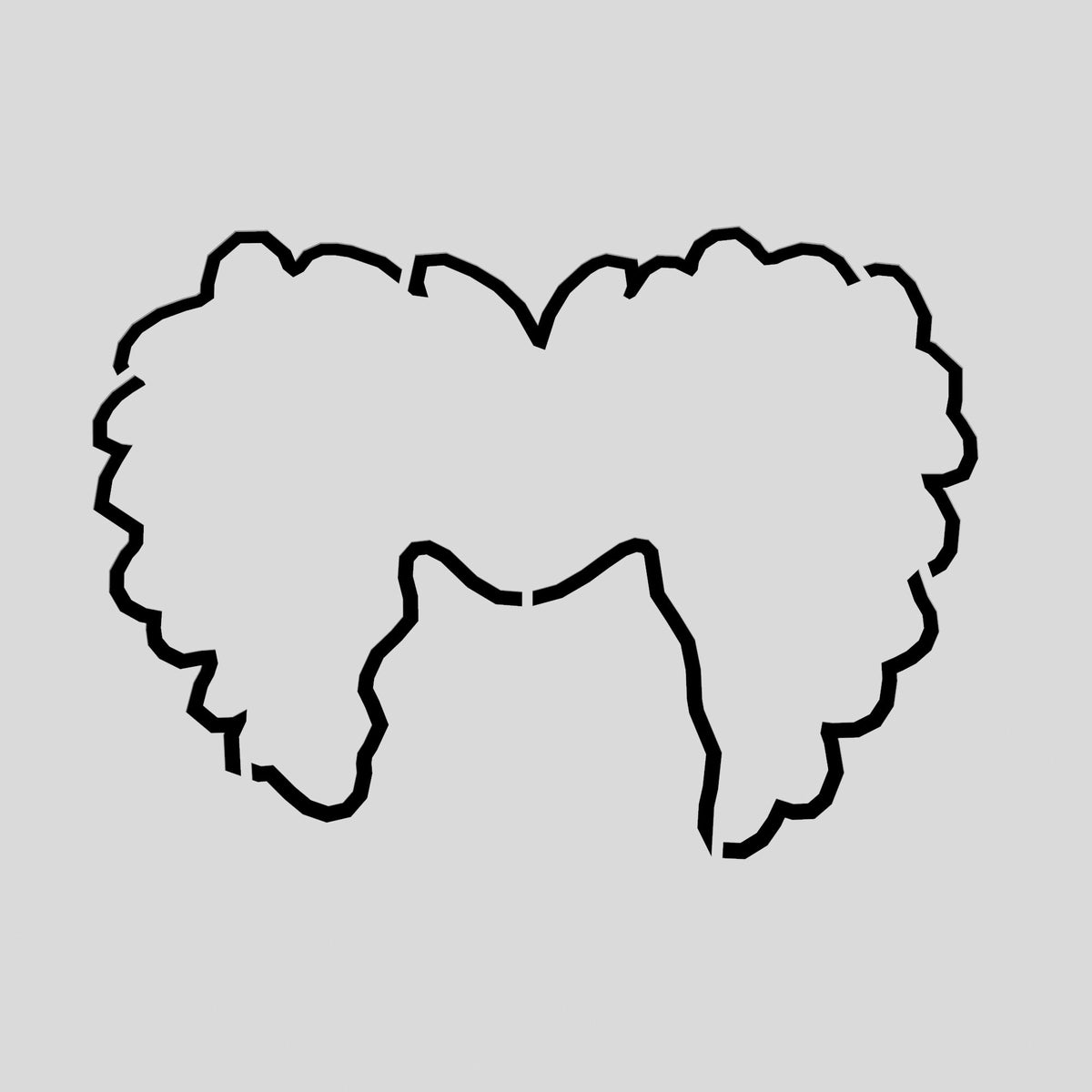 Winnie Sanderson Witch Hair Cookie Cutter | Stamp | Stencil #1