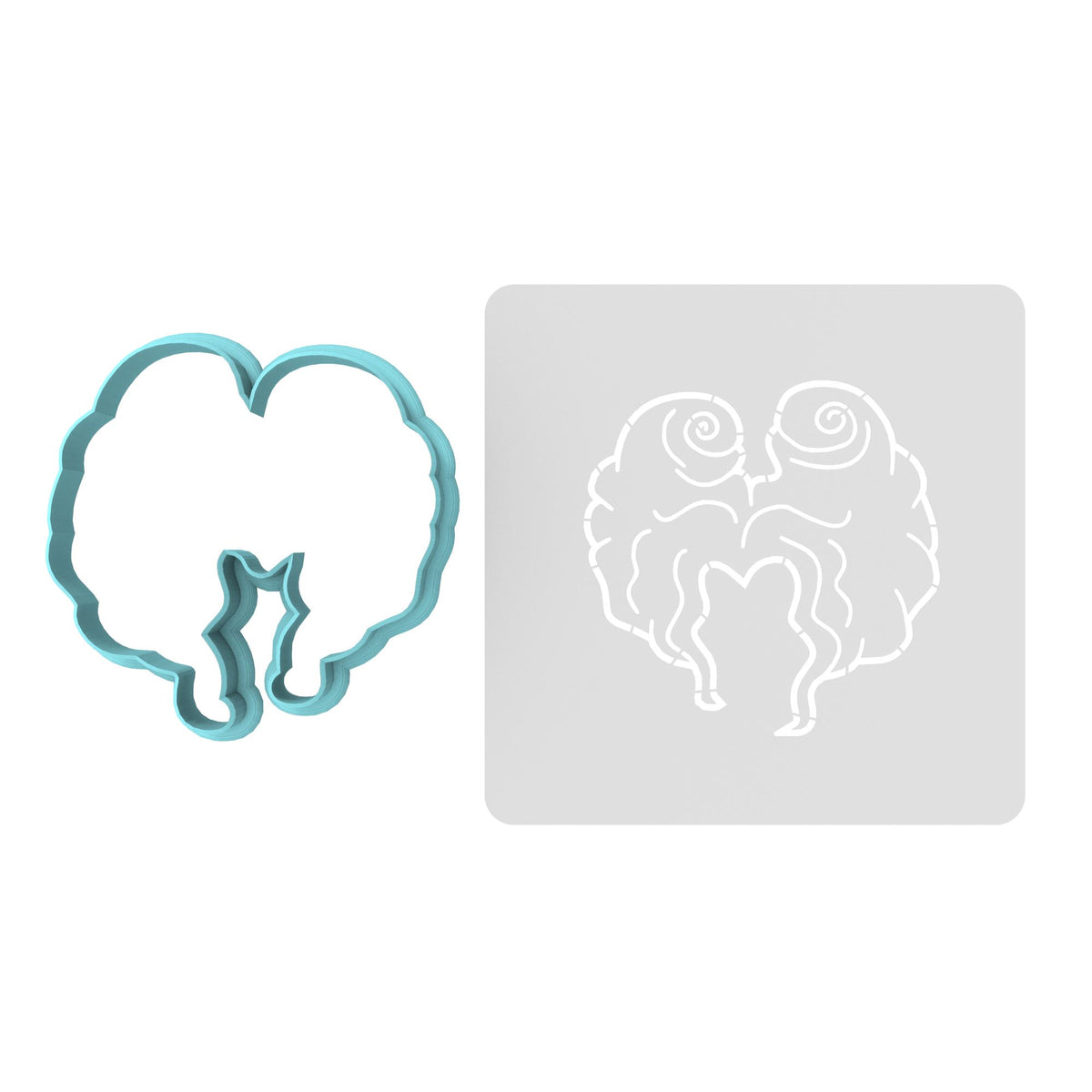 Winnie Sanderson Witch Hair Cookie Cutter | Stamp | Stencil #2