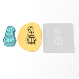 Winter Gnome Cookie Cutter | Stamp | Stencil #1 Xmas / Winter / NYE Cookie Cutter Lady 3 Inch Cupcake/Small Cookie Cutter + Stamp Yes