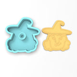 Witch Face Cookie Cutter Outline & Stamp #1 Halloween / Fall Cookie Cutter Lady 