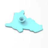 Witch on a Broom Cookie Cutter Outline & Stamp #1