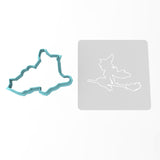 Witch on a Broom Cookie Cutter Outline & Stamp #1