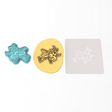 Witch on Broomstick Cookie Cutter | Stamp | Stencil #2 Halloween / Fall Cookie Cutter Lady 3 Inch Cupcake/Small Cookie Cutter + Stamp Yes