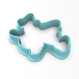 Witch on Broomstick Cookie Cutter | Stamp | Stencil #2 Halloween / Fall Cookie Cutter Lady 2 Inch Small Cupcake Cutter Only No