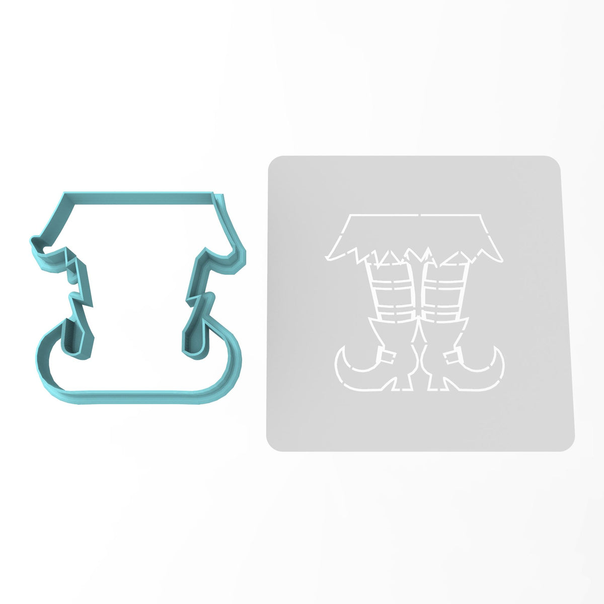 Witches Feet Cookie Cutter | Stamp | Stencil #1