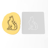Wolf Howling  Cookie Cutter | Stamp | Stencil #1