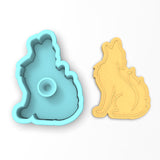 Wolf Howling  Cookie Cutter | Stamp | Stencil #1