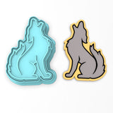 Wolf Howling  Cookie Cutter | Stamp | Stencil #1
