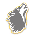 Wolf Howling Head Cookie Cutter | Stamp | Stencil #1