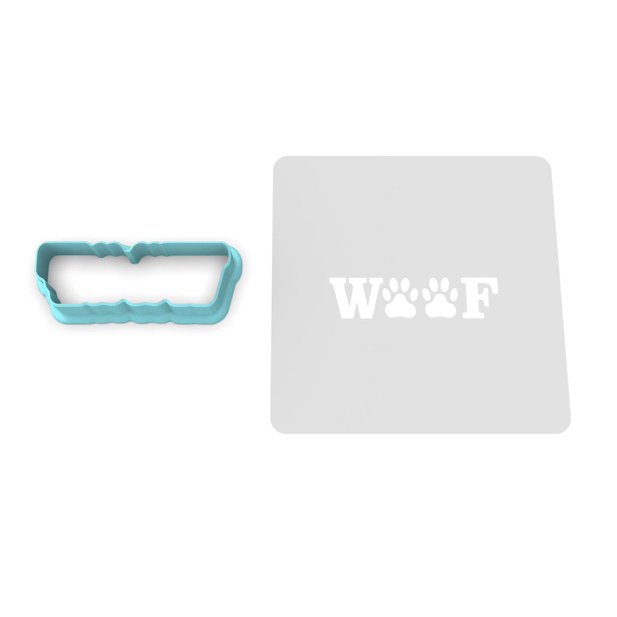Woof Cookie Cutter | Stamp | Stencil #1