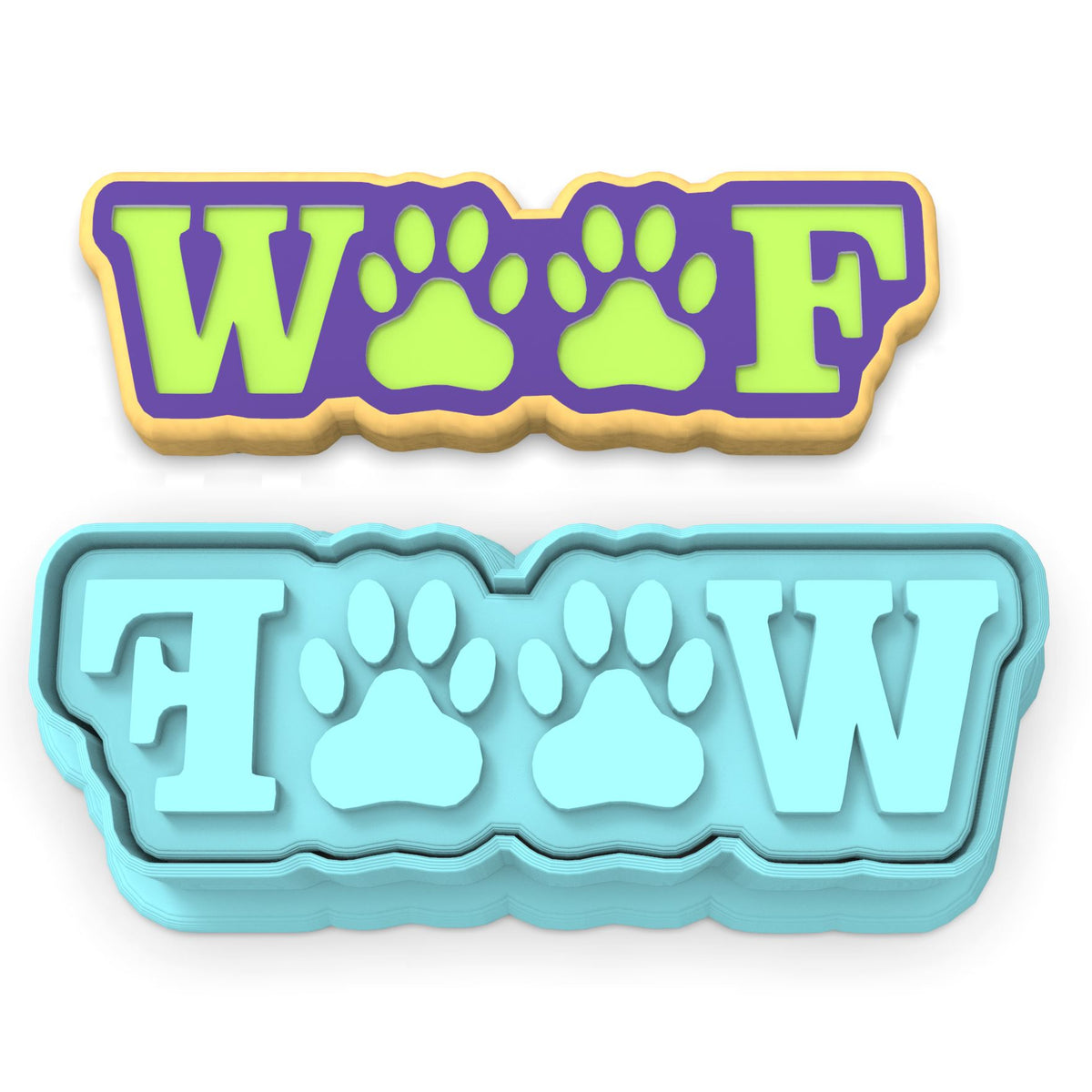 Woof Cookie Cutter | Stamp | Stencil #1
