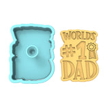 World's #1 Dad Cookie Cutter | Stamp | Stencil #2A fathers day Cookie Cutter Lady 