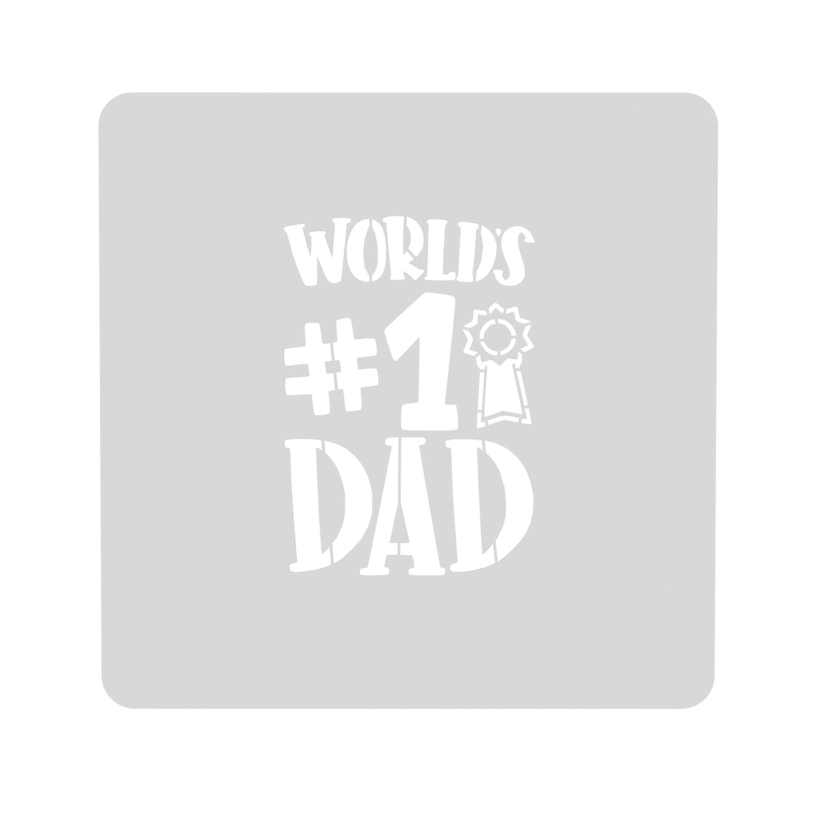 World's #1 Dad Cookie Cutter | Stamp | Stencil #2A fathers day Cookie Cutter Lady MINI - 2 Inches (5cm) Stencil ONLY 