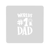 World's #1 Dad Cookie Cutter | Stamp | Stencil #2A fathers day Cookie Cutter Lady MINI - 2 Inches (5cm) Stencil ONLY 