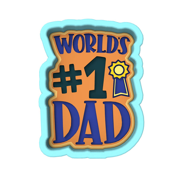 World's #1 Dad Cookie Cutter | Stamp | Stencil #2A fathers day Cookie Cutter Lady 