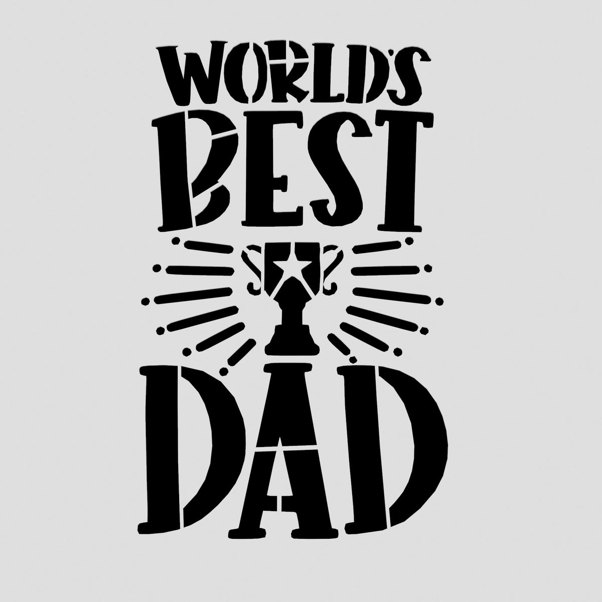 World's Best Dad Cookie Cutter | Stamp | Stencil #1 Boys/ Army / Outdoorsman Cookie Cutter Lady 2 Inch Small Cupcake Stencil Only No