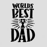 World's Best Dad Cookie Cutter | Stamp | Stencil #1 Boys/ Army / Outdoorsman Cookie Cutter Lady 2 Inch Small Cupcake Stencil Only No