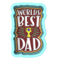 World's Best Dad Cookie Cutter | Stamp | Stencil #1 Boys/ Army / Outdoorsman Cookie Cutter Lady 