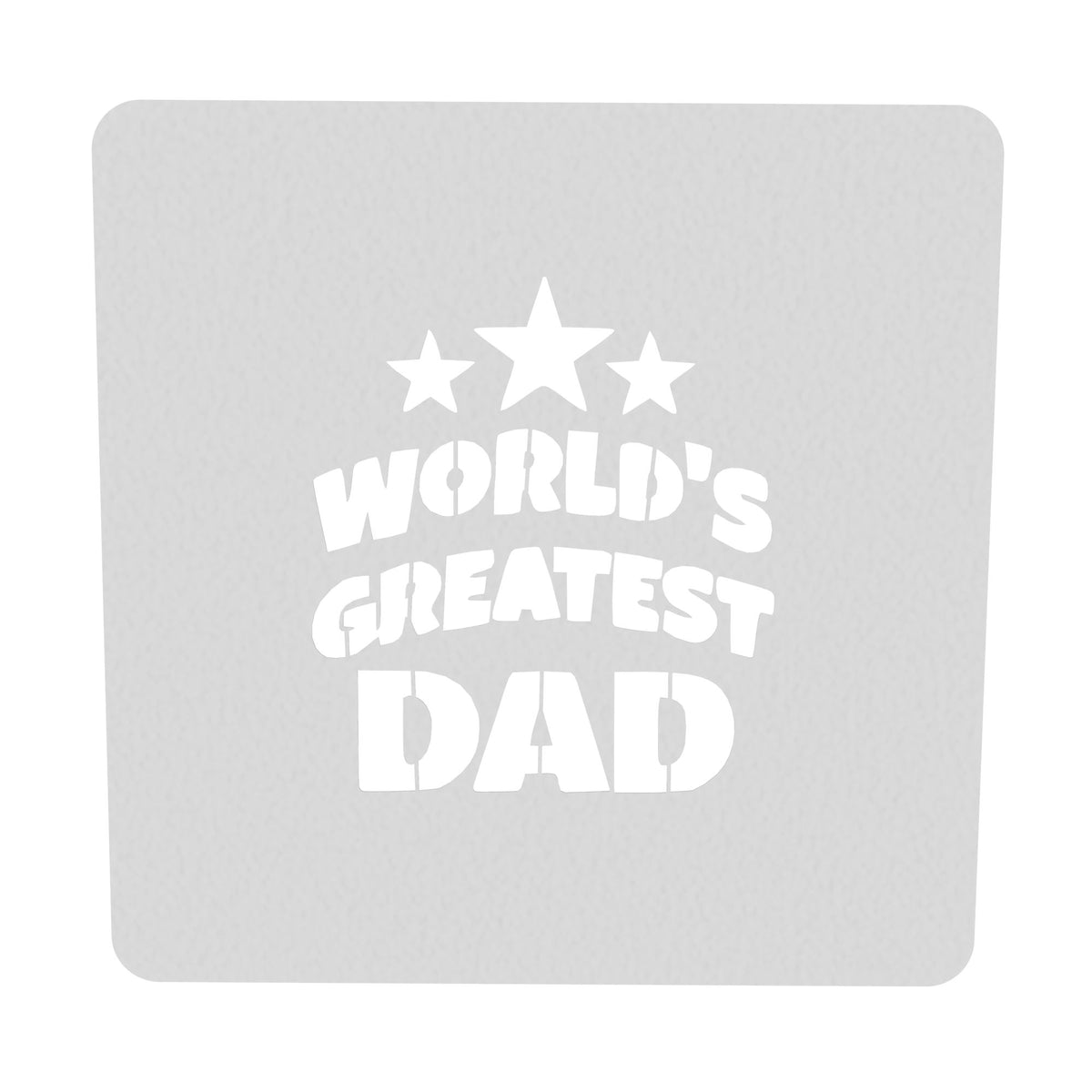 World's Greatest Dad Cookie Cutter | Stamp | Stencil #1 Cookie Cutter Lady MINI - 2 Inches (5cm) Stencil ONLY 