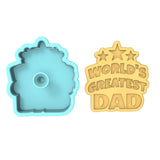 World's Greatest Dad Cookie Cutter | Stamp | Stencil #1 Cookie Cutter Lady 