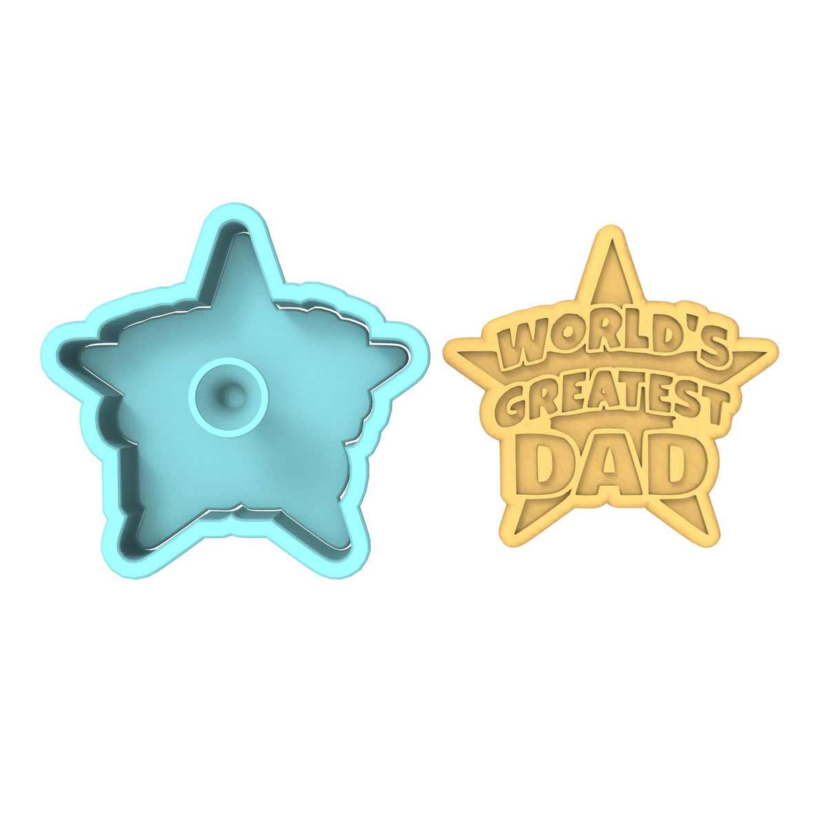 World's Greatest Dad Cookie Cutter | Stamp | Stencil #2 Cookie Cutter Lady 