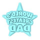 World's Greatest Dad Cookie Cutter | Stamp | Stencil #2 Cookie Cutter Lady MINI - 2 Inches (5cm) Stamp ONLY 