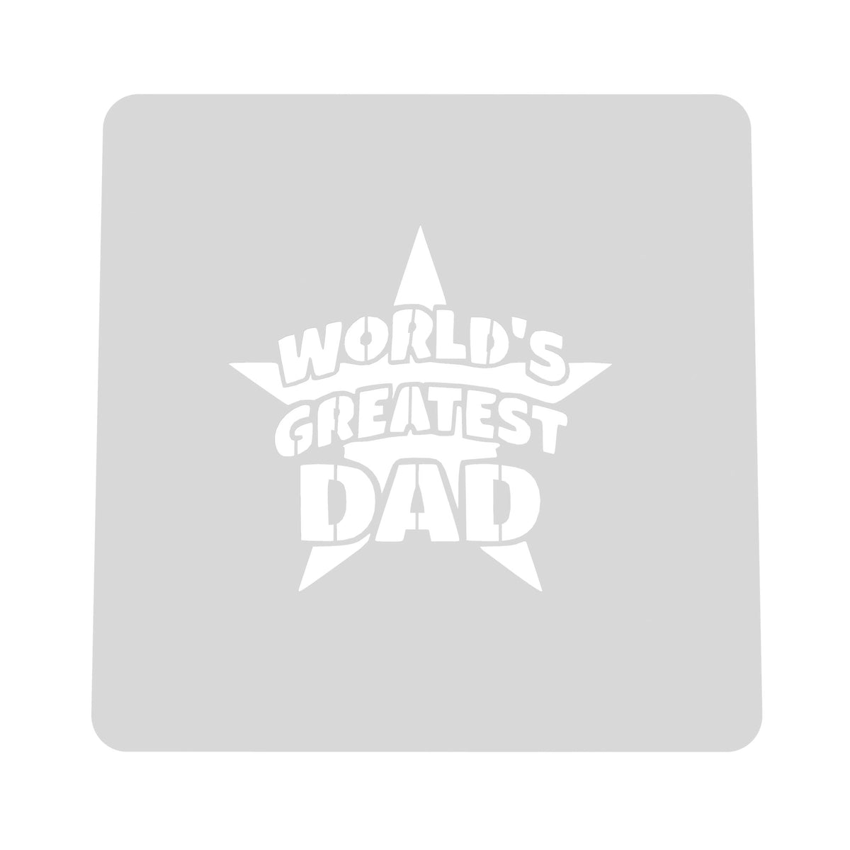 World's Greatest Dad Cookie Cutter | Stamp | Stencil #2 Cookie Cutter Lady MINI - 2 Inches (5cm) Stencil ONLY 