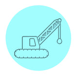 Wrecking Ball Cookie Cutter | Stamp | Stencil #1 transportation Cookie Cutter Lady MINI - 2 Inches (5cm) Debosser ONLY 