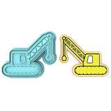 Wrecking Ball Cookie Cutter | Stamp | Stencil #1 transportation Cookie Cutter Lady MINI - 2 Inches (5cm) **BUNDLE** Cutter + Stamp 