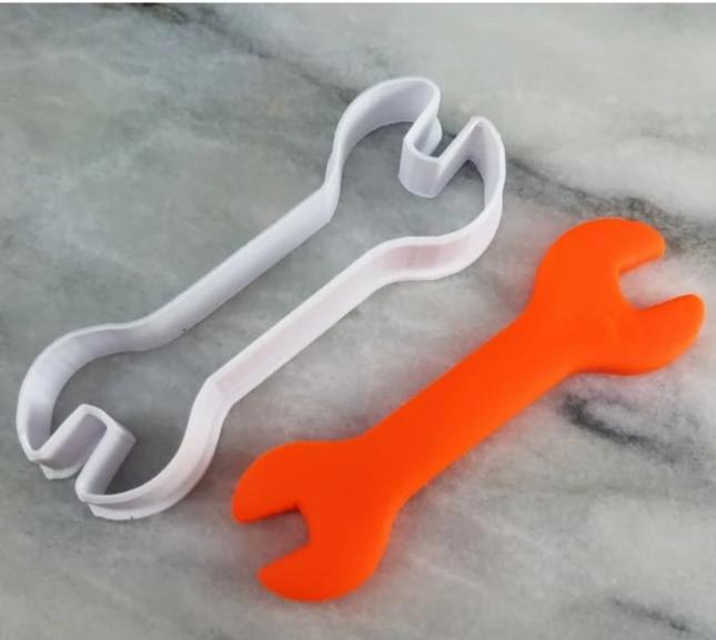 Wrench Cookie Cutter Outline #1 Miscellaneous Cookie Cutter Lady 
