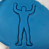 Wrestling Champion Cookie Cutter Outline - Sports