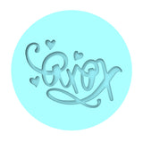 XOXO Cookie Cutter | Stamp | Stencil Wedding / Baby / V Day Cookie Cutter Lady MINI - 2 Inches (5cm) Debosser ONLY 