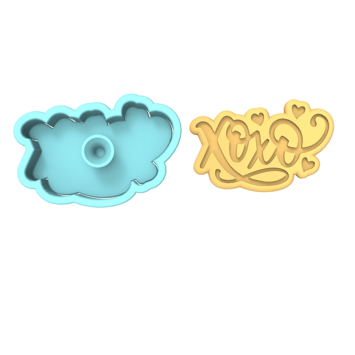 XOXO Cookie Cutter | Stamp | Stencil Wedding / Baby / V Day Cookie Cutter Lady 