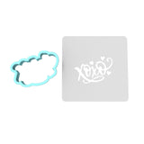 XOXO Cookie Cutter | Stamp | Stencil Wedding / Baby / V Day Cookie Cutter Lady MINI - 2 Inches (5cm) **BUNDLE** Cutter + Stencil 