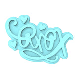 XOXO Cookie Cutter | Stamp | Stencil Wedding / Baby / V Day Cookie Cutter Lady MINI - 2 Inches (5cm) Stamp ONLY 