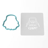 You Serious Clark Cookie Cutter | Stamp | Stencil Xmas / Winter / NYE Cookie Cutter Lady MINI - 2 Inches (5cm) **BUNDLE** Cutter + Stencil 