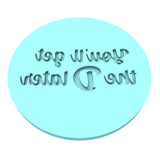 You'll Get the D Later Cookie Cutter | Stamp | Stencil #1 Wedding / Baby / V Day Cookie Cutter Lady MINI - 2 Inches (5cm) Debosser ONLY 