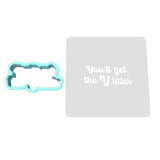 You'll Get the V Later Cookie Cutter | Stamp | Stencil #1 Wedding / Baby / V Day Cookie Cutter Lady MINI - 2 Inches (5cm) **BUNDLE** Cutter + Stencil 