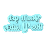 You'll Get the V Later Cookie Cutter | Stamp | Stencil #1 Wedding / Baby / V Day Cookie Cutter Lady MINI - 2 Inches (5cm) Stamp ONLY 