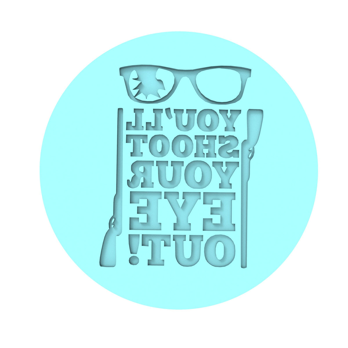 You'll Shoot Your Eye Out Guns Cookie Cutter | Stamp | Stencil #1 Xmas / Winter / NYE Cookie Cutter Lady 