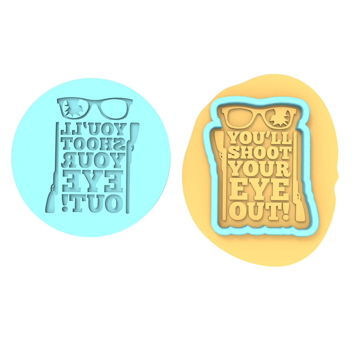 You'll Shoot Your Eye Out Guns Cookie Cutter | Stamp | Stencil #1 Xmas / Winter / NYE Cookie Cutter Lady 