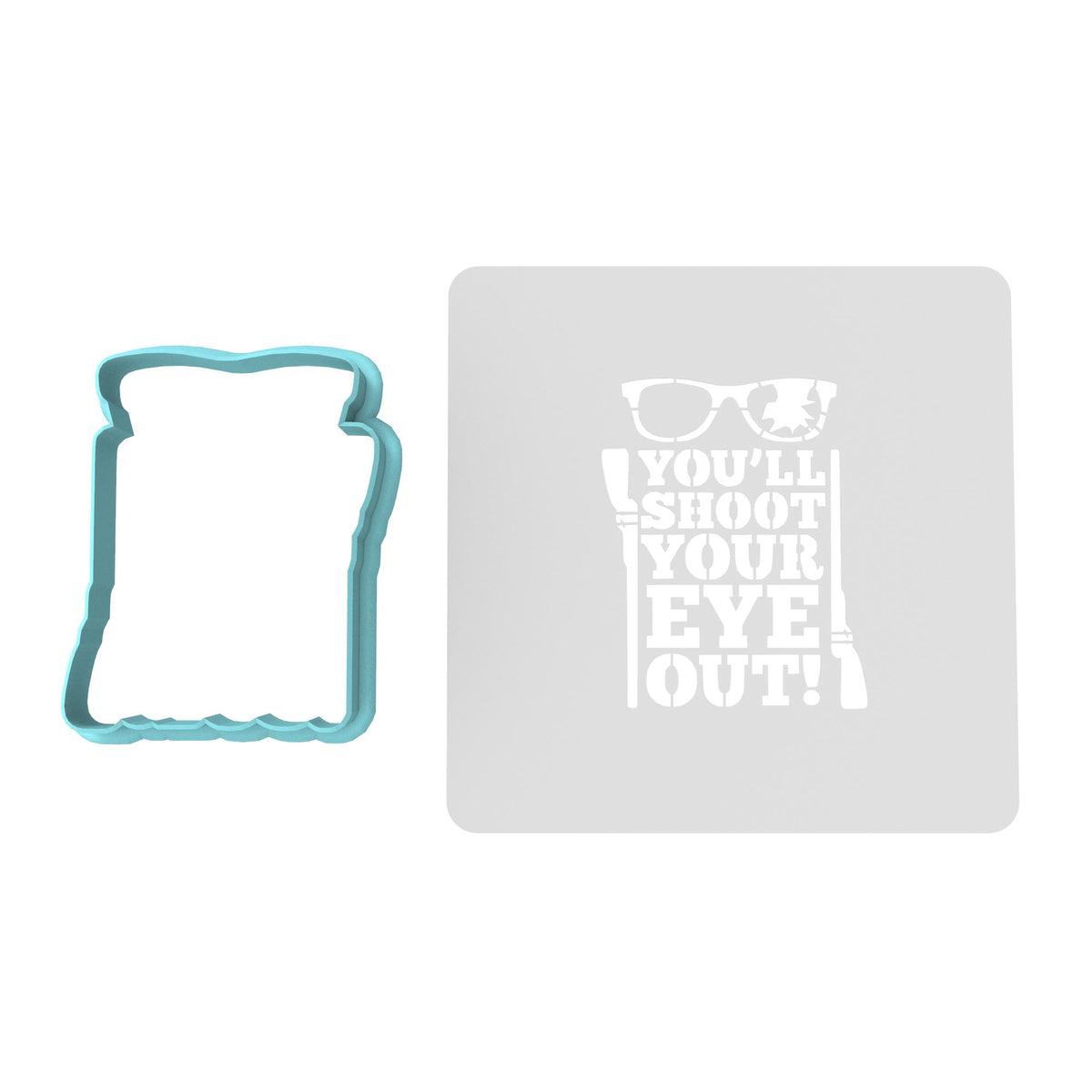 You'll Shoot Your Eye Out Guns Cookie Cutter | Stamp | Stencil #1 Xmas / Winter / NYE Cookie Cutter Lady 