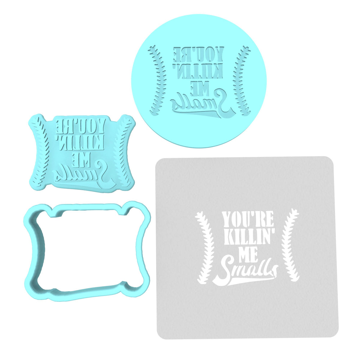 You're Killing Me Smalls Cookie Cutter | Stamp | Stencil #1 4th of july Cookie Cutter Lady MINI - 2 Inches (5cm) **FULL SET BUNDLE** Cutter + Stamp + Stencil + Debosser **BEST DEAL** 