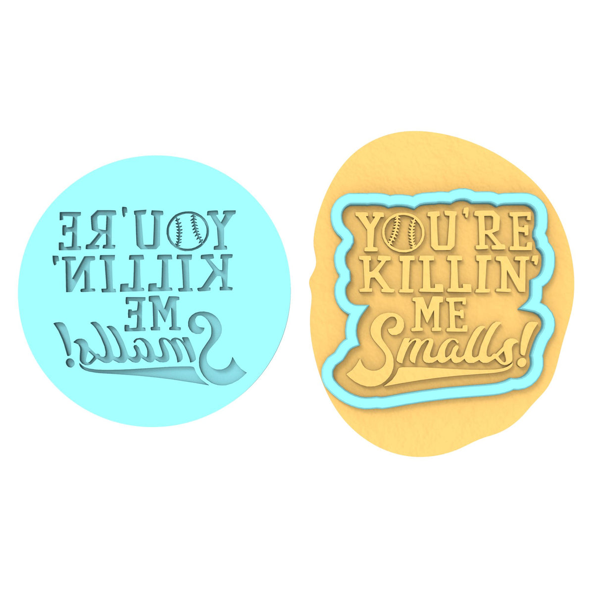 You're Killing Me Smalls Cookie Cutter | Stamp | Stencil #2 4th of july Cookie Cutter Lady MINI - 2 Inches (5cm) **BUNDLE** Cutter + Debosser 